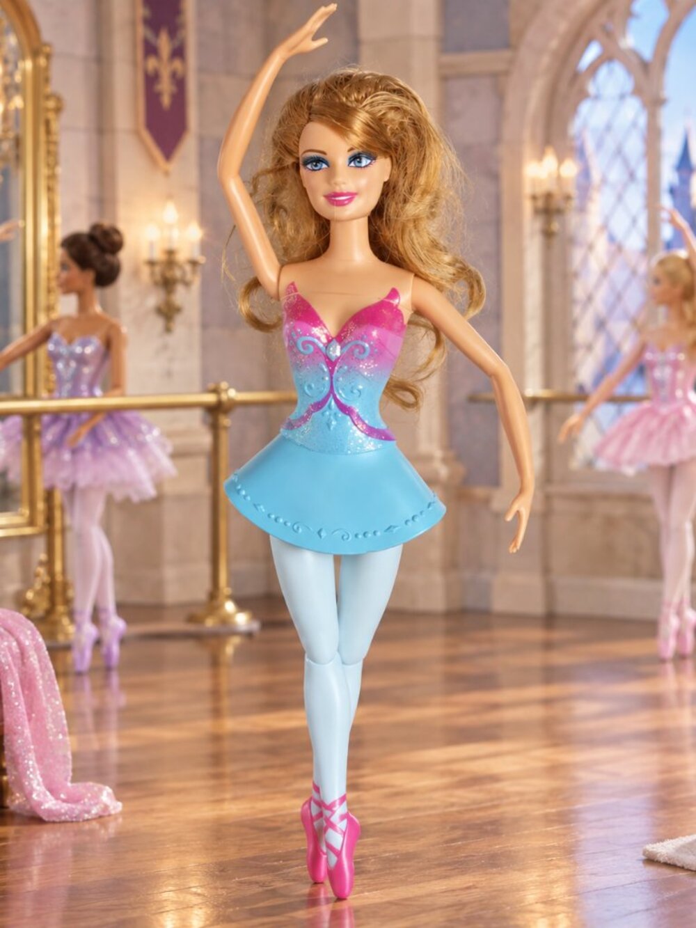 2012 Mattel Barbie Pink Shoes Giselle Ballerina Doll Articulated Ballet Movie